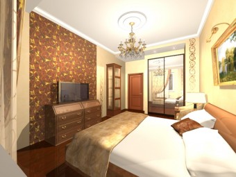 Дизайн спальни гостей таунхаусa в Одинцовском районе